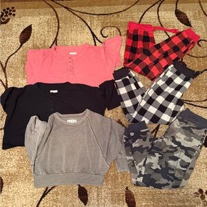 Aeropostale Women's Pajama Set - Pink, Black, Gray